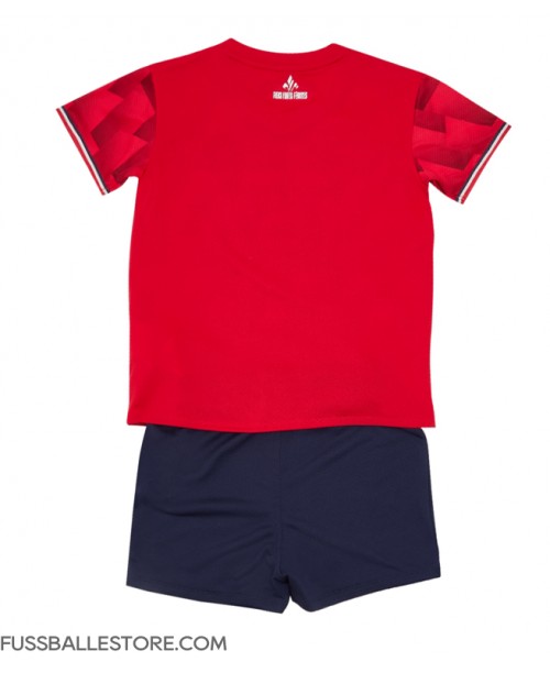 Günstige Lille OSC Heimtrikotsatz Kinder 2025-26 Kurzarm (+ Kurze Hosen)